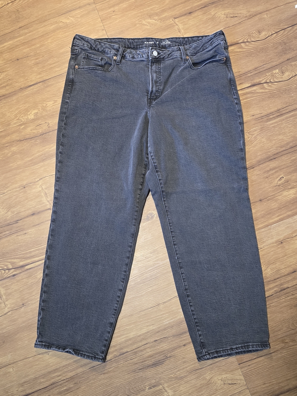 Old Navy Classic Black Women's High-Rise O.G. Loose Jeans - plus size jeans, 20
